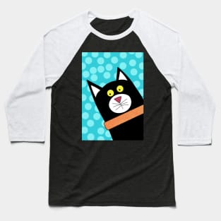 funny black cat Baseball T-Shirt